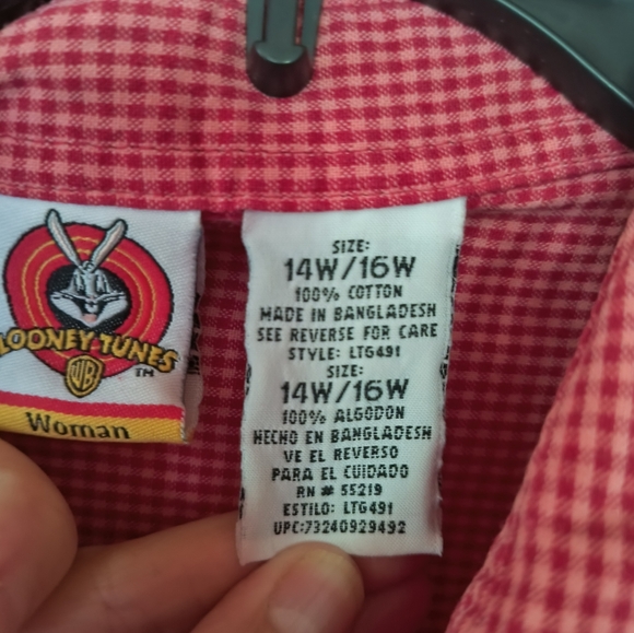 Looney Toons Tweety Bird women's 3/4 sleeve button up! Get a grip! - Picture 5 of 9